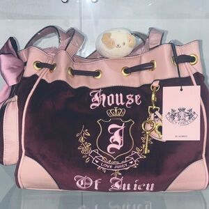 Juicy Couture Pink and Dark Cherry Burgundy Maroon Red House of Juicy Daydreamer